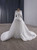 White Mermaid Lace Satin Long Sleeve Wedding Dress