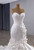 White Mermaid Satin Strapless 3D Flower Wedding Dress