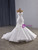 White Mermaid Satin Strapless 3D Flower Wedding Dress