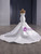 White Satin Mermaid Flower Beading Wedding Dress
