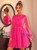 Star Sequined Lantern Sleeve Dress