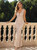 Champagne Sequined Slim Long Dress