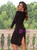 Sexy Backless Sequined Long Sleeve Dress