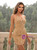 Gold Sequins V-neck Short Dress