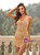 Gold Sequins V-neck Short Dress