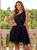 Black Tulle One Shoulder Party Dress