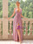 Pink V-neck Sleeveless Long Dress