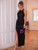 Black Halter Backless Sequins Split Party Dress