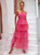 Fuchsia Tulle Strapless Long Dress