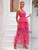 Fuchsia Tulle Strapless Long Dress