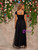Black Tulle Sequins Long Party Dress