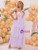 Purple One Shoulder Flower Prom Dress