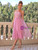 Pink Tulle Strapless Party Dress
