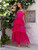 Fuchsia Tulle Spaghetti Straps Tiers Party Dress