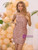 Pink Sequins One Shoulder Beading Party Dress