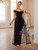 Black Tulle Sequins Off the Shoulder Party Dress