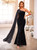 Black One Shoulder Sequins Party Dress