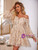 Champagne Sequins Long Sleeve Party Dress