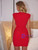 Sexy Red Pleats Short Party Dress