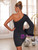 Black Long Sleeve One Shoulder Party Dress