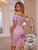 Sexy Pink Sequins Off the Shoulder Party Dress