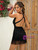 Black V-neck Backless Tassel Party Dress