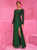 Green Long Sleeve Split Party Dress