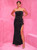 Black Sequins Strapless Bow Party Dress