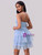 Light Blue Tulle Strapless Short Dress