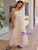 Apricot Sling Polka-dot Long Dress