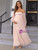 Pink Long Sleeve Strapless Long Dress