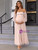 Pink Long Sleeve Strapless Long Dress