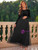 Black Tulle Sequins Long Sleeve Party Dress