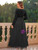 Black Tulle Sequins Long Sleeve Party Dress