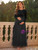 Black Tulle Sequins Long Sleeve Party Dress