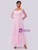 Pink Tulle Long Sleeve Long Party Dress