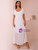 White Square Neck Short Sleeve Long Dress