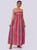 Strap Tube Top Striped Long Dress
