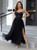 Black Tulle Spaghetti Straps Party Dress