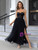 Black Tulle Spaghetti Straps Party Dress
