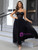 Black Tulle Spaghetti Straps Party Dress