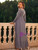 Gray Tulle Sequins Long Sleeve Party Dress
