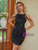 Black Sequins Halter Beading Short Party Dress