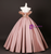 Pink Satin Beading Off the Shoulder Sequins Prom Dress