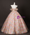 Pink Print Off the Shoulder Prom Dress