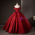 Burgundy Print Crystal Off the Shoulder Quinceanera Dress