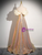 Simple Champagne Sequins Off the Shoulder Prom Dress