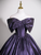 Purple Satin Off the Shoulder Quinceanera Dress