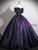 Purple Satin Off the Shoulder Quinceanera Dress