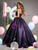 Purple Satin Off the Shoulder Quinceanera Dress